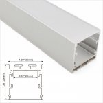 A018N Series 35x35mm LED Strip Channel - 35*35mm Recessed Led Aluminum Profile With PMMA PC Cover